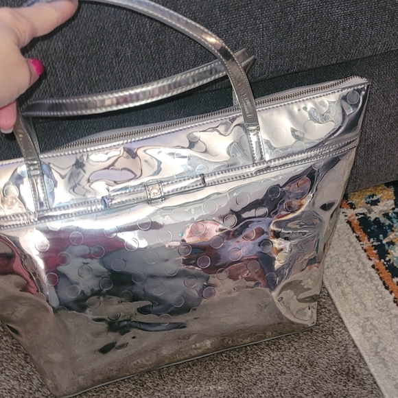 Kate Spade Shiny Silver Tote Bag - Picture 3 of 6